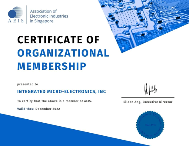 AEIS certificate