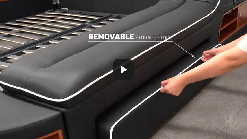Aria Modern Multifunctional Smart Bed With Bluetooth Speakers | Jubilee Furniture