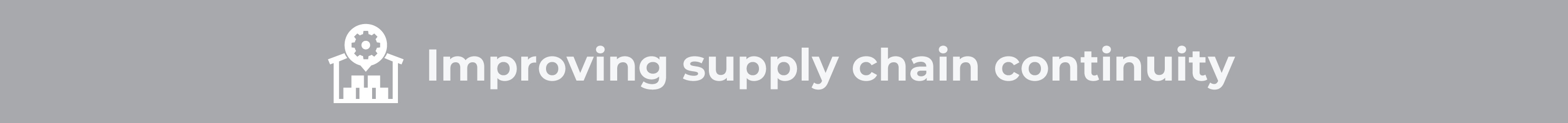 Improving supply chain continuity