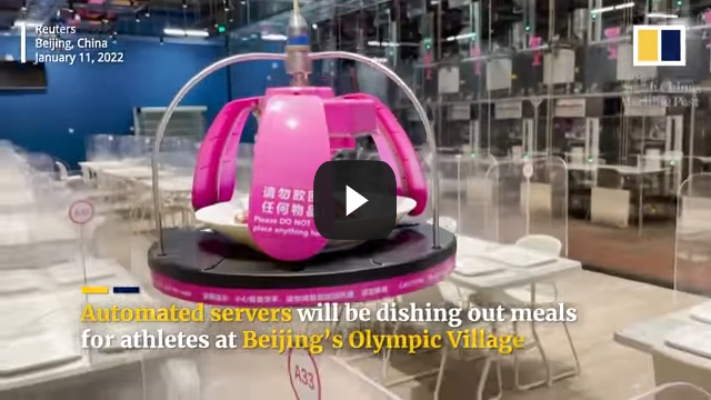 Canteen robots serve noodles at Beijing Olympic Winter Games